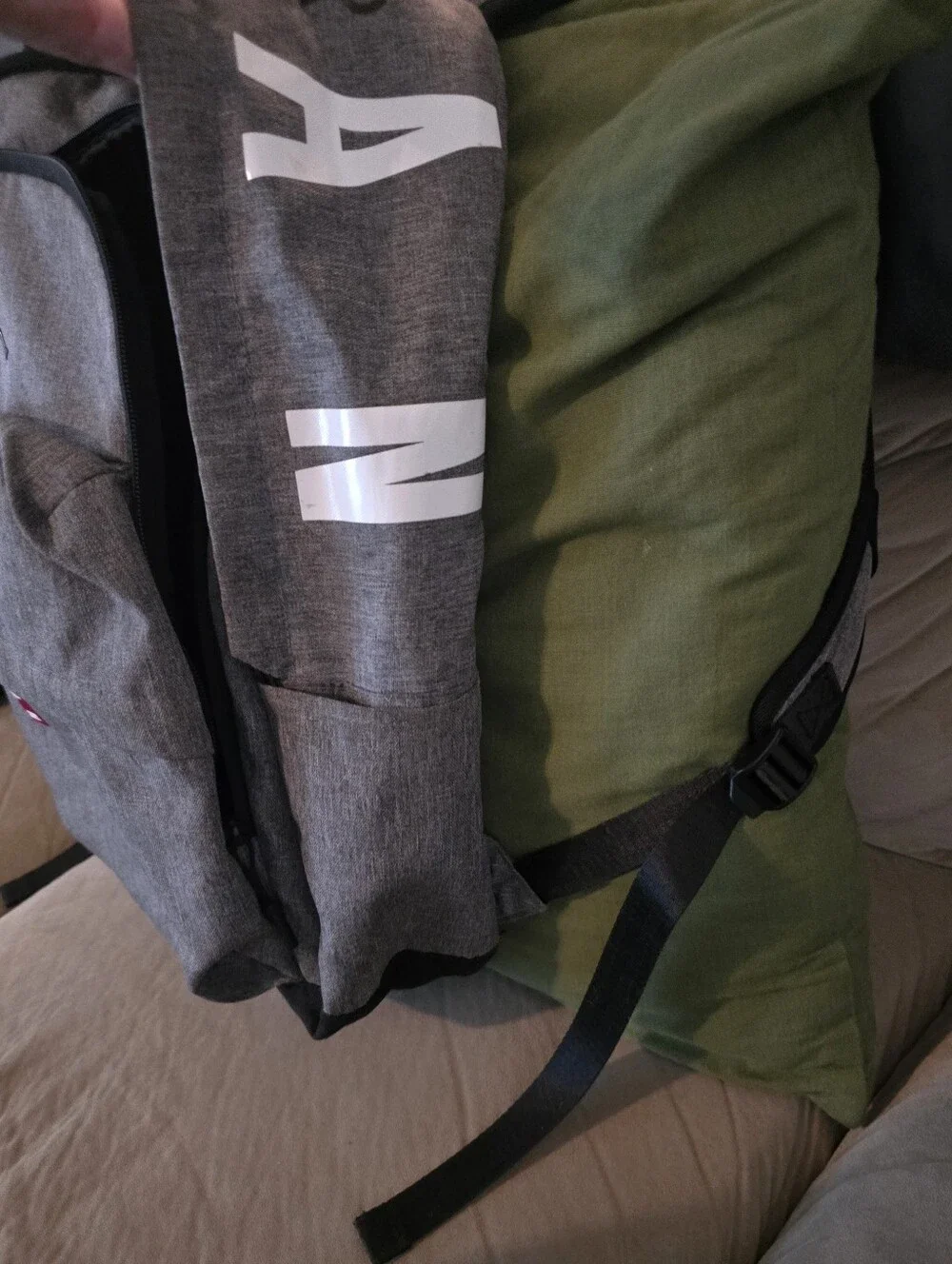 Jordan Grey Jumpman Backpack with Red Tag